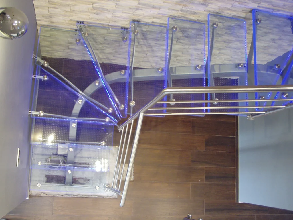 Glass stairs