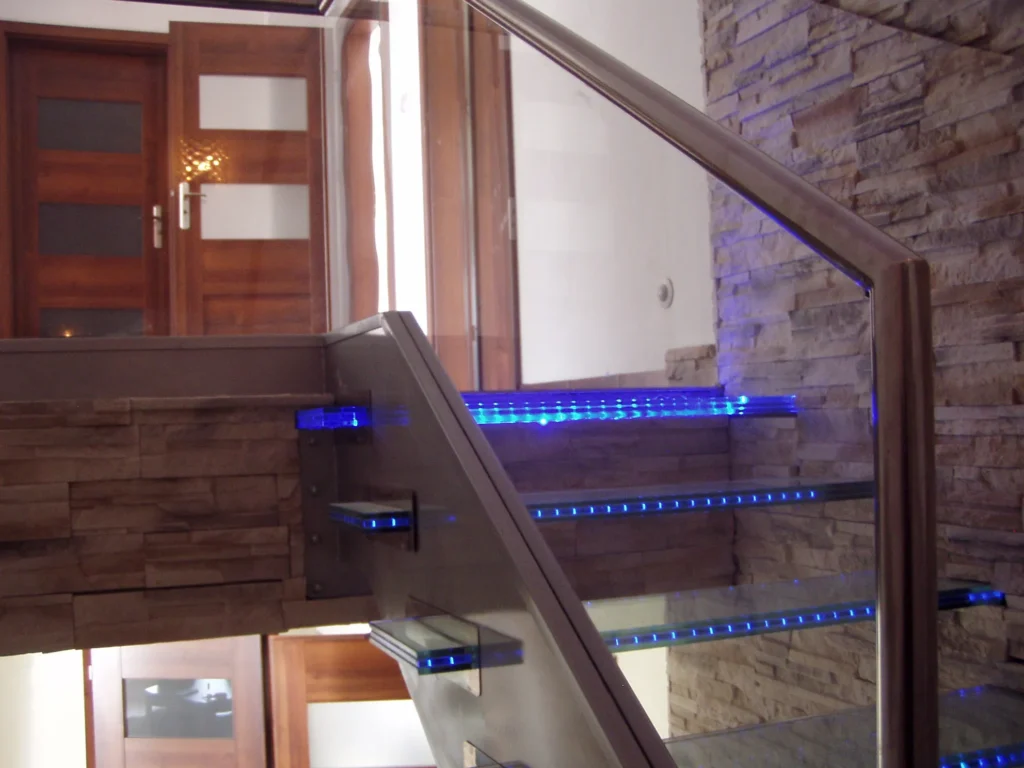 Glass stairs