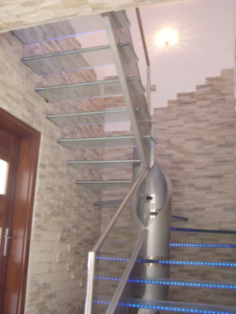 Glass stairs
