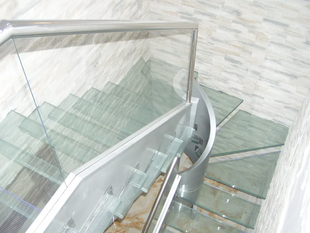 Glass stairs