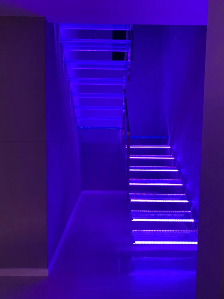 Glass stairs