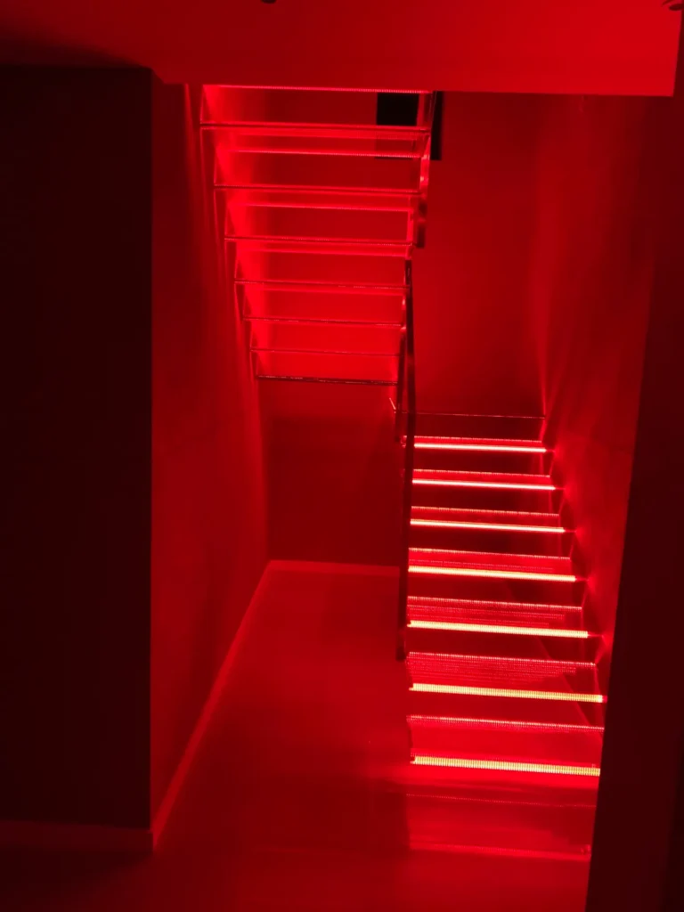 Glass stairs