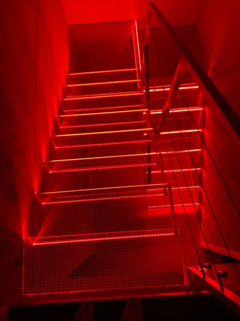 Glass stairs